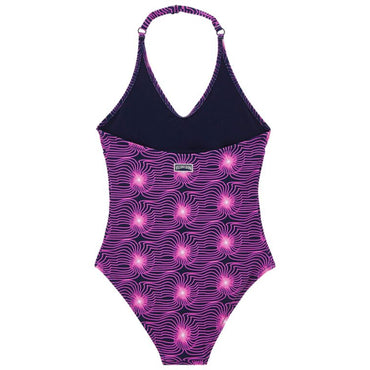 Purple Family Print Hypno Shell Violet Girl Gelly Swimsuit