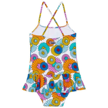 Multicolor Family Print Marguerite Girl Grilly Swimsuit