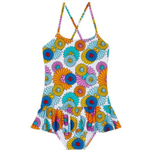 Multicolor Family Print Marguerite Girl Grilly Swimsuit