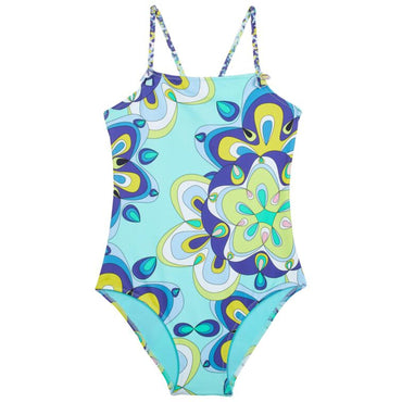 Blue Print Mother/Daughter Kaleido 21U Girl Gom Swimsuit