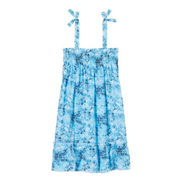 Blue Print Mother/Daughter Flower T&D Girl Gloss Dresses