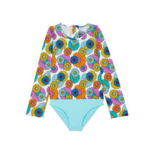 Multicolor Family Print Marguerite Girl Galaxy Swimsuit