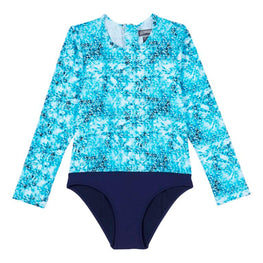 Blue Print Mother/Daughter Flower T&D Girl Galaxy Swimsuit