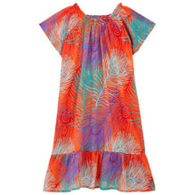 Orange Print Mother/Daughter Plumes Girl Gizelle Dresses