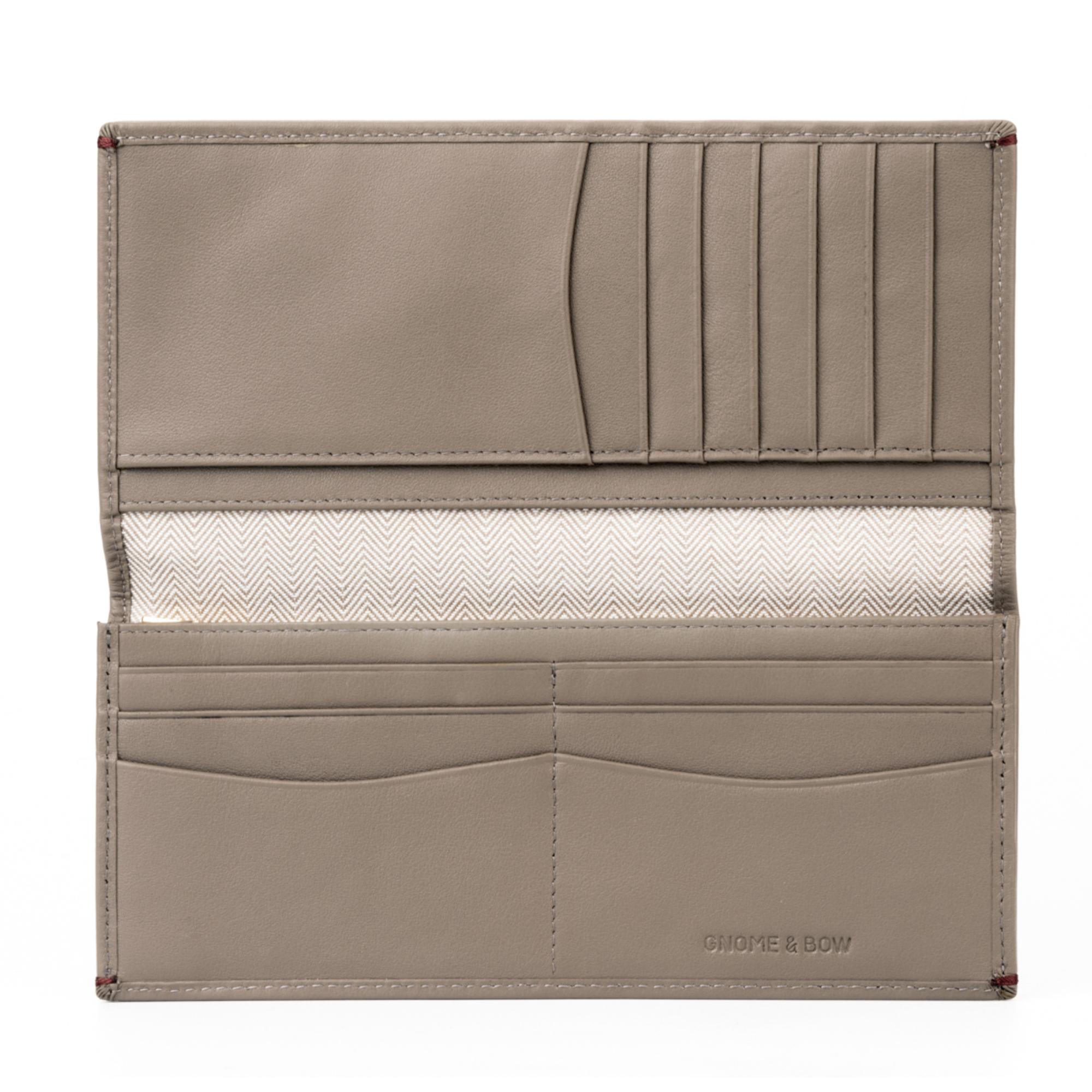 Gulliver Cash Coin Long Wallet (RFID USA Nappa Leather) - Taupe Grey