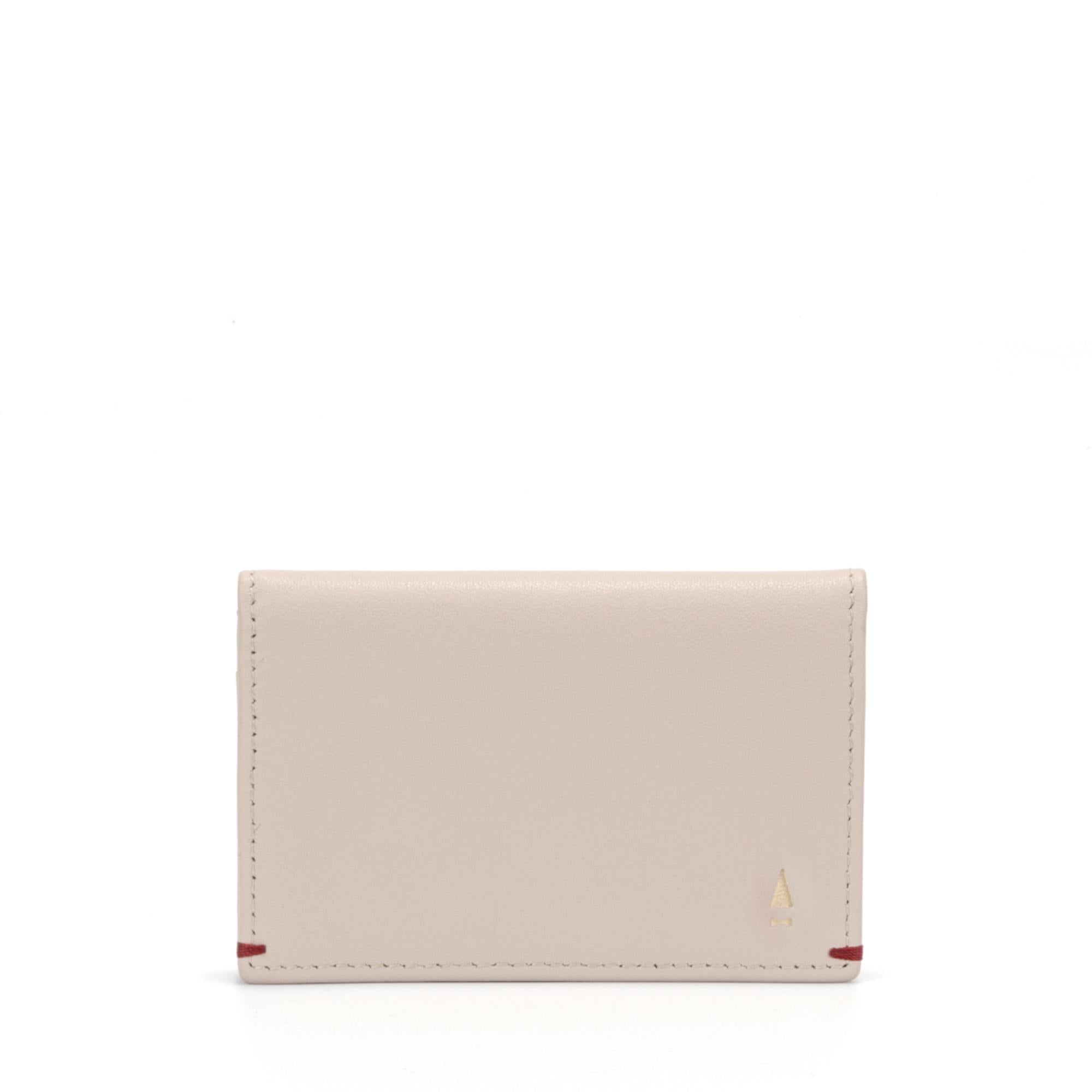 Gulliver Name Card Holder Wallet (RFID USA Nappa Leather) - Beige