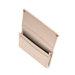 Gulliver Name Card Holder Wallet (RFID USA Nappa Leather) - Beige