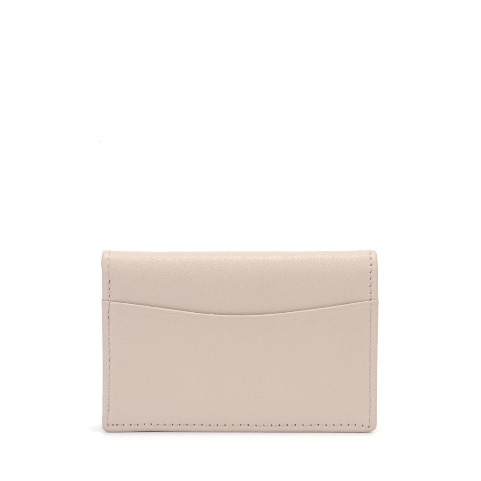 Gulliver Name Card Holder Wallet (RFID USA Nappa Leather) - Beige