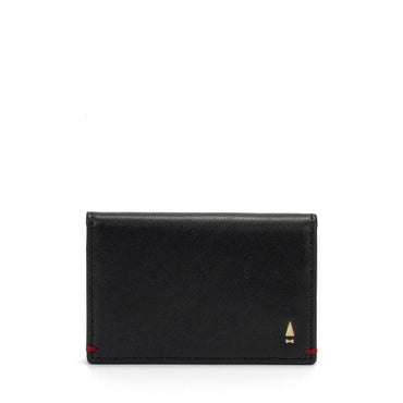 Gulliver Name Card Holder Wallet (RFID USA Nappa Leather) - Black