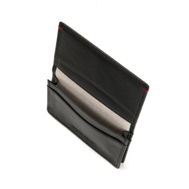 Gulliver Name Card Holder Wallet (RFID USA Nappa Leather) - Black