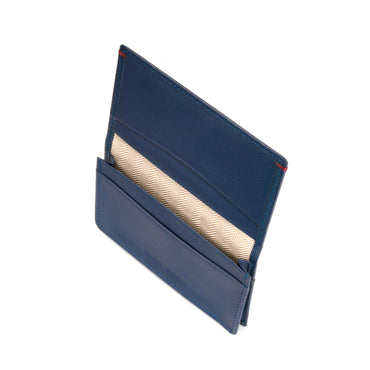 Gulliver Name Card Holder Wallet (RFID USA Nappa Leather) - Blue