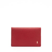 Gulliver Name Card Holder Wallet (RFID USA Nappa Leather) - Red