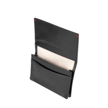 Gulliver Name Card Holder Wallet (RFID USA Wax Leather) - Black