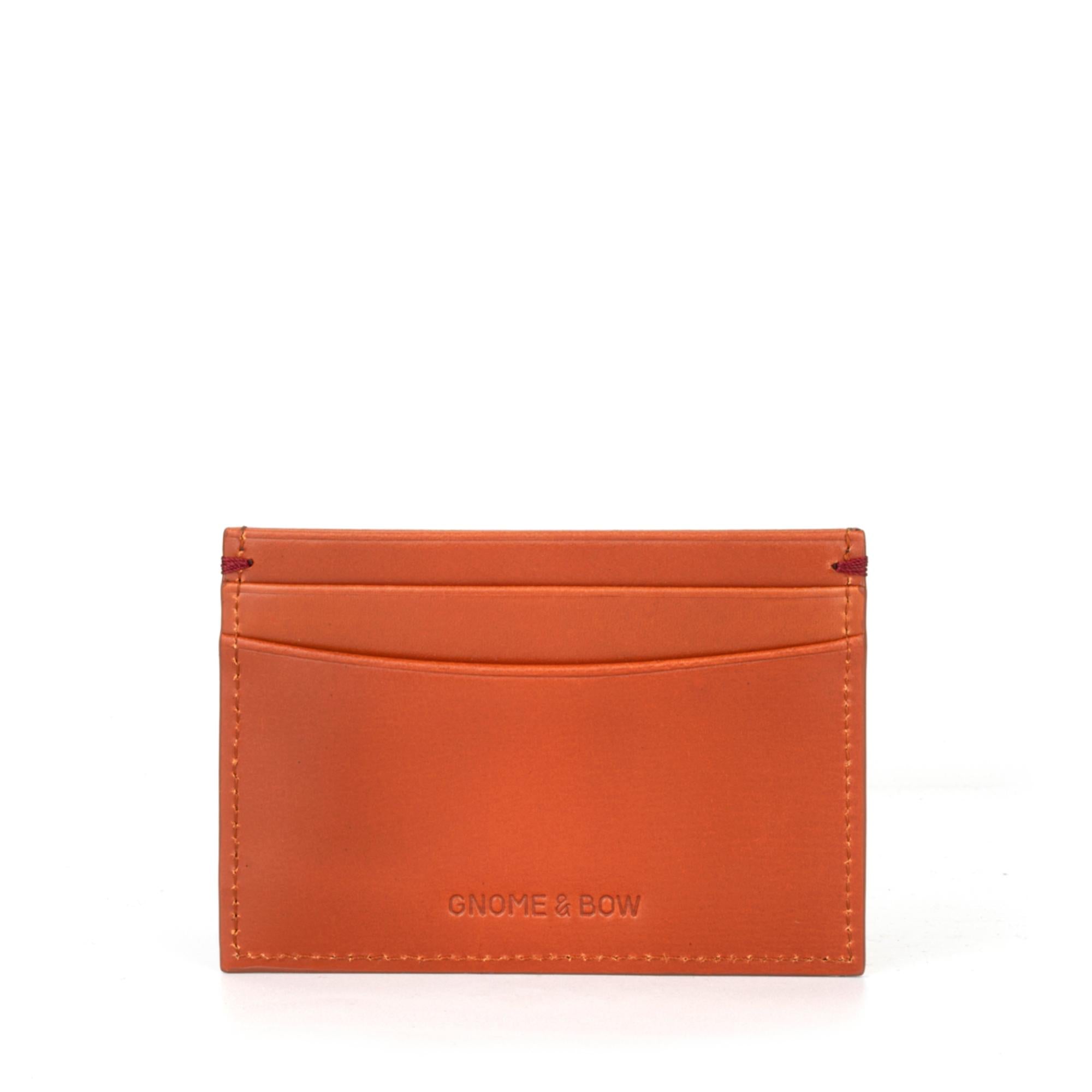 Gulliver Slim Card Holder (RFID USA Wax Leather) - Tan Brown