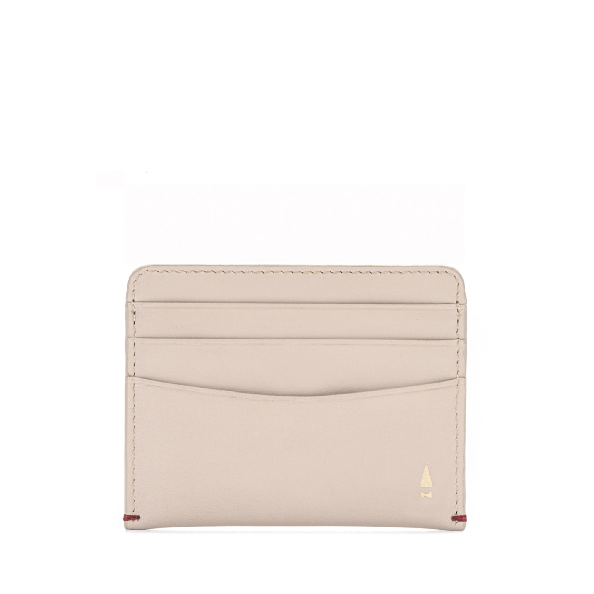 Gulliver Slim Cash Card Holder Wallet (RFID USA Nappa Leather) - Beige