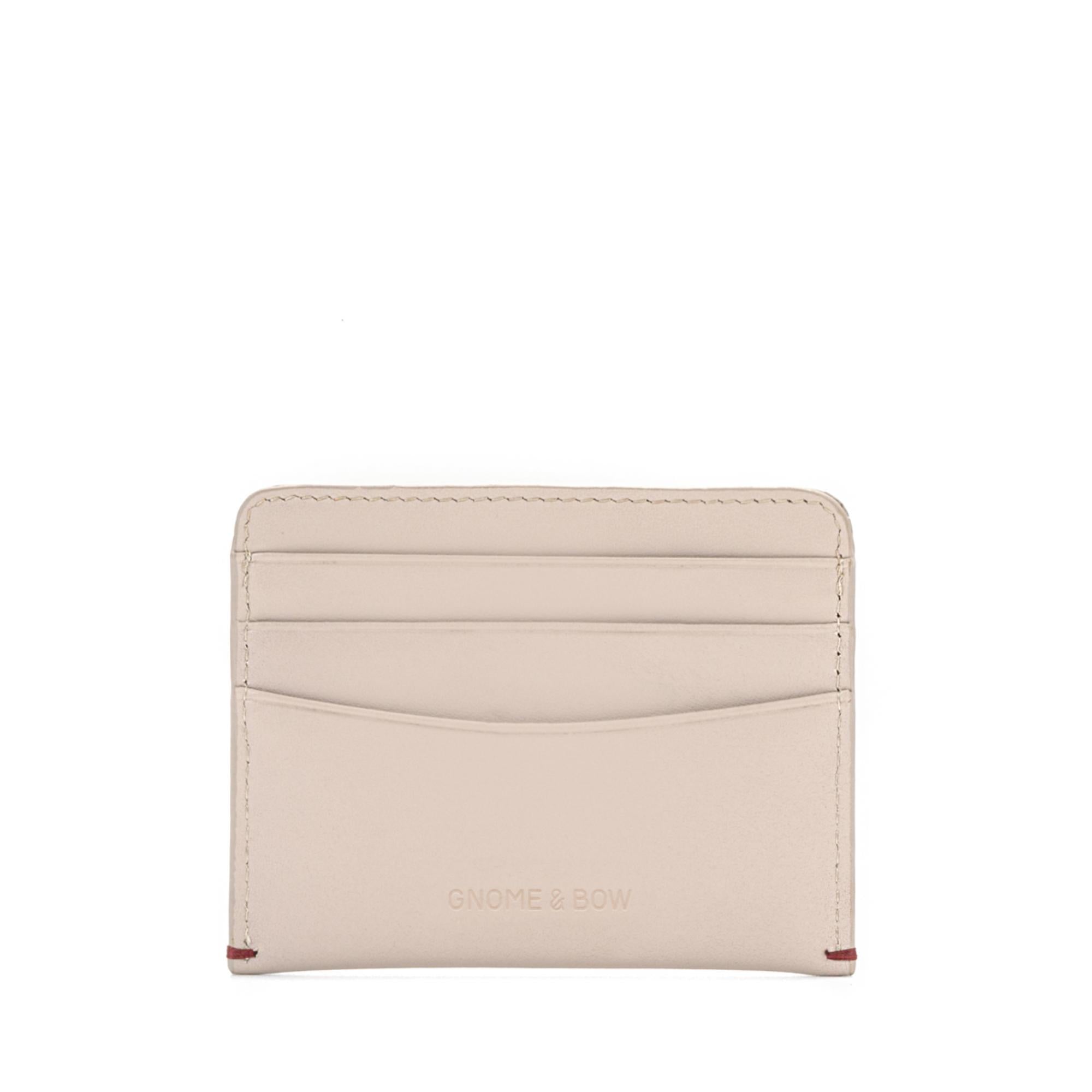 Gulliver Slim Cash Card Holder Wallet (RFID USA Nappa Leather) - Beige