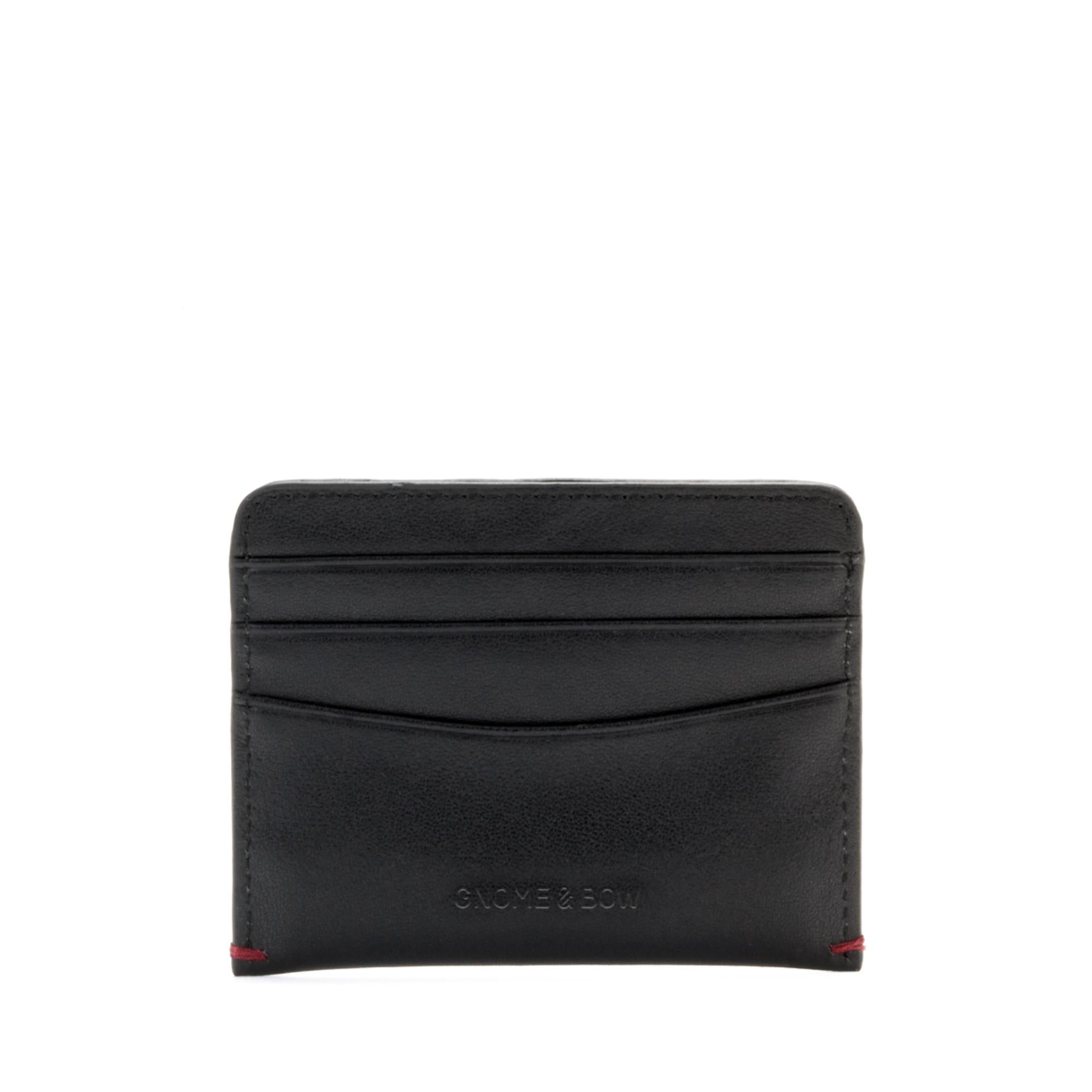 Gulliver Slim Cash Card Holder Wallet (RFID USA Nappa Leather) - Black