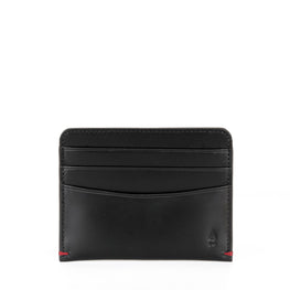 Gulliver Slim Cash Card Holder Wallet (RFID USA Wax Leather) - Black