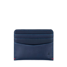 Gulliver Slim Cash Card Holder Wallet (RFID USA Wax Leather) - Blue