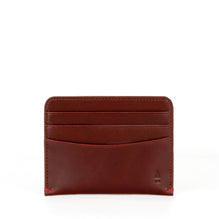 Gulliver Slim Cash Card Holder Wallet (RFID USA Wax Leather) - Oxblood Brown