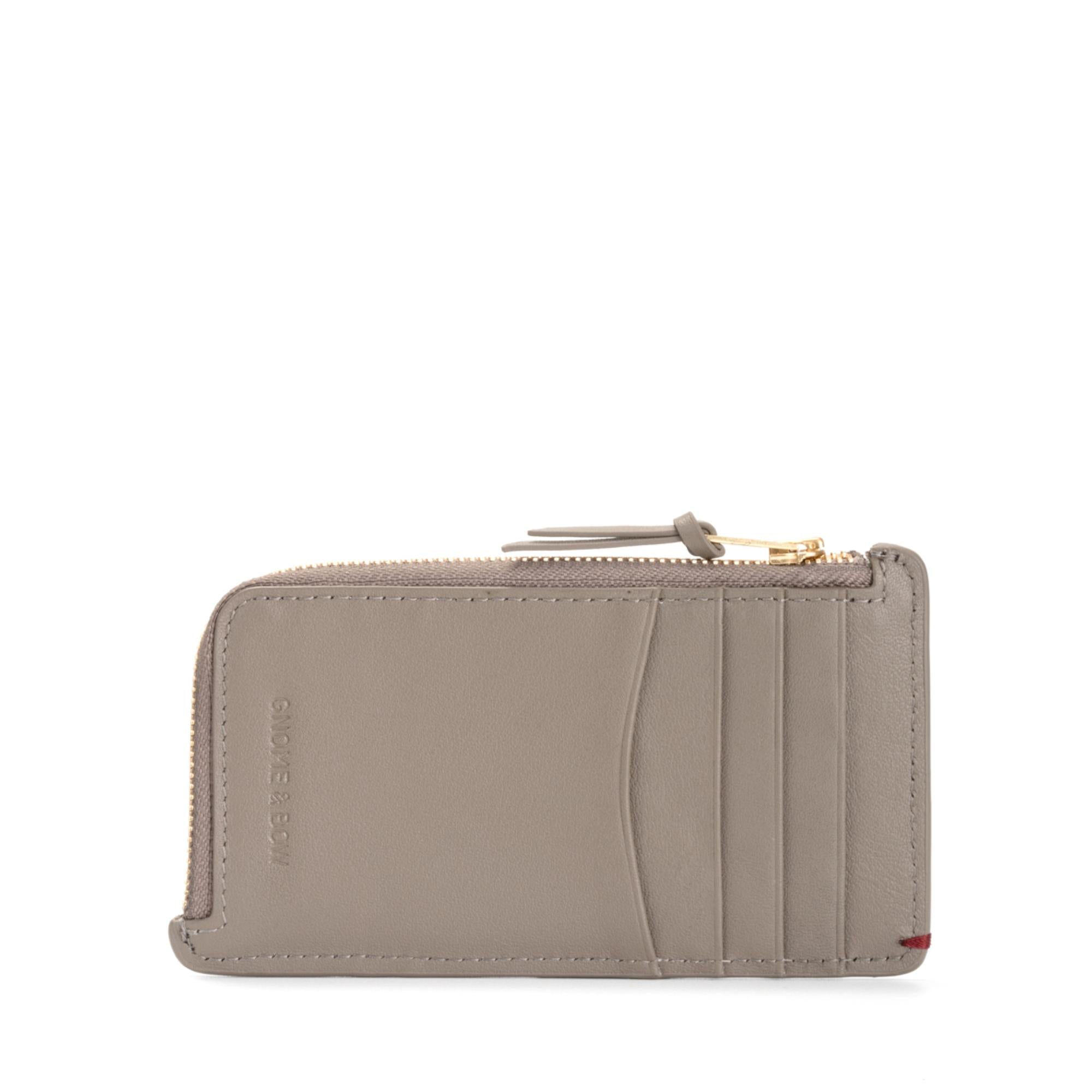 Gulliver Zip Coin Pouch Card Holder (RFID USA Nappa Leather) - Taupe Grey