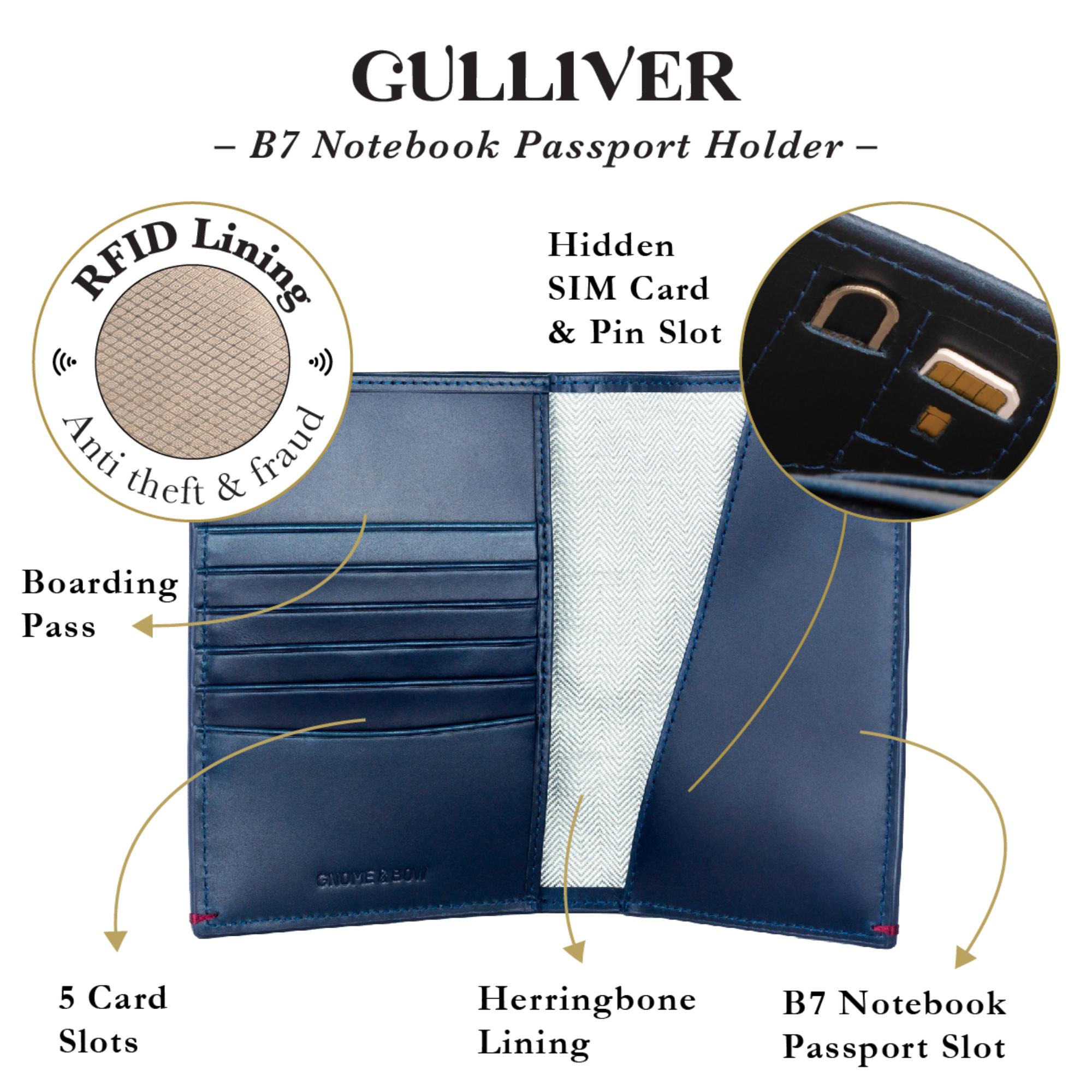 Gulliver Travel Passport Holder (RFID USA Wax Leather) - Tan Brown