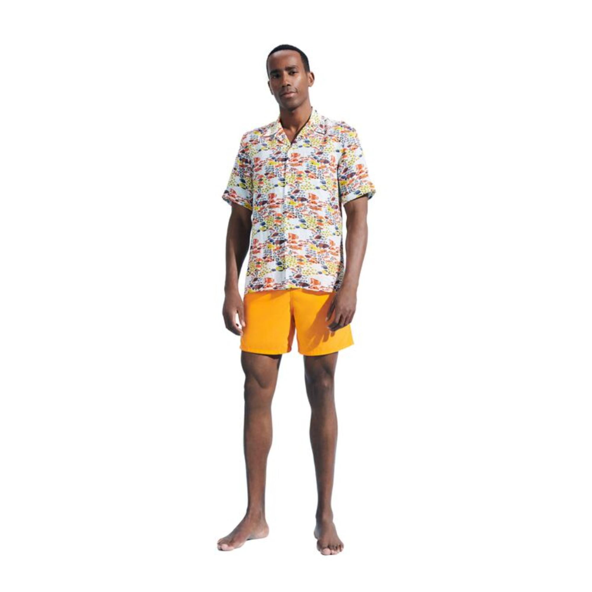 Multicolor Print Father/Son Fish Fam Men Charli Shirt