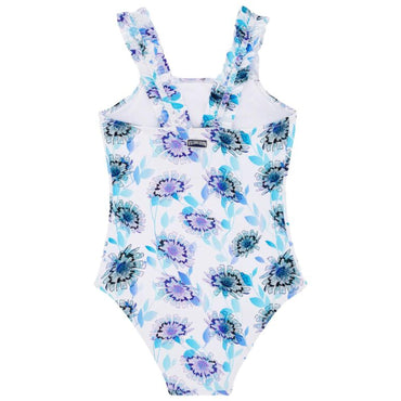 Blue Print Mother/Daughter Flash Flowers Girl Giny Swimsuit