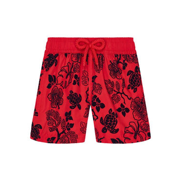 Red Print Father/Son Flock N.Turt Lf Boy Jihin Swimsuit