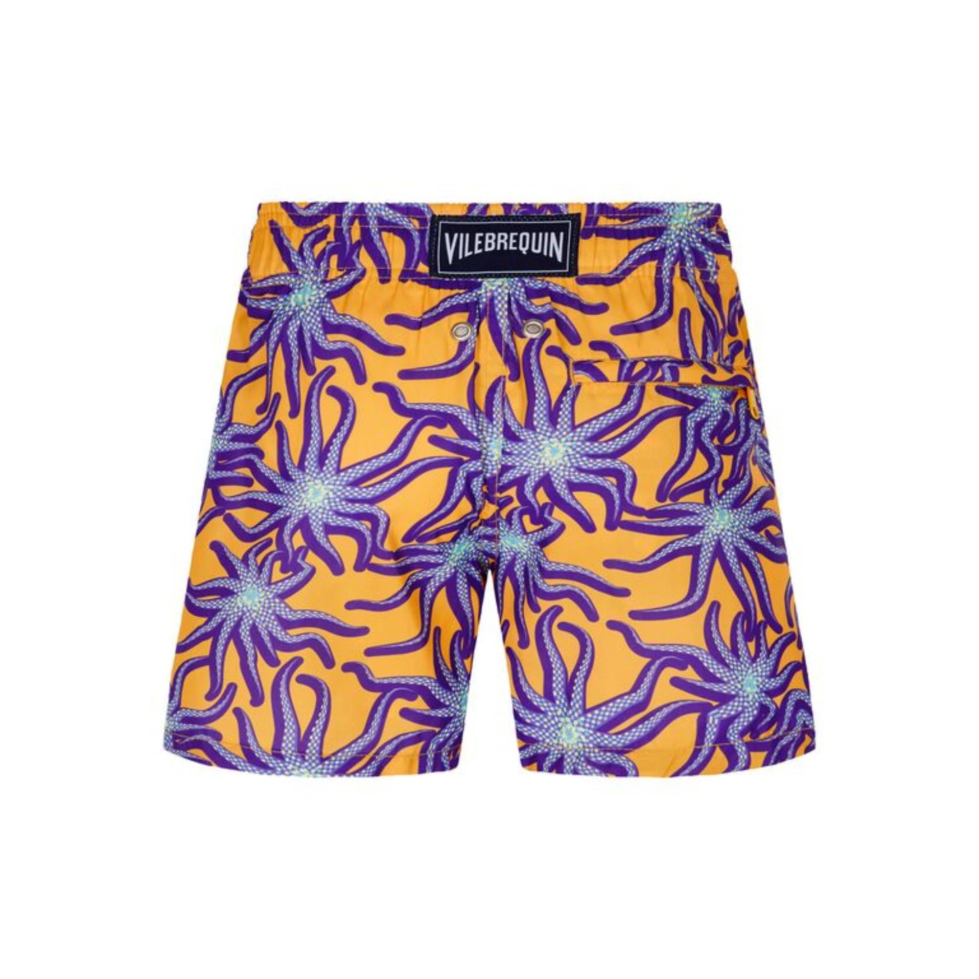 Yellow Print Father/Son Octopuss Band Boy Jihin Swimsuit