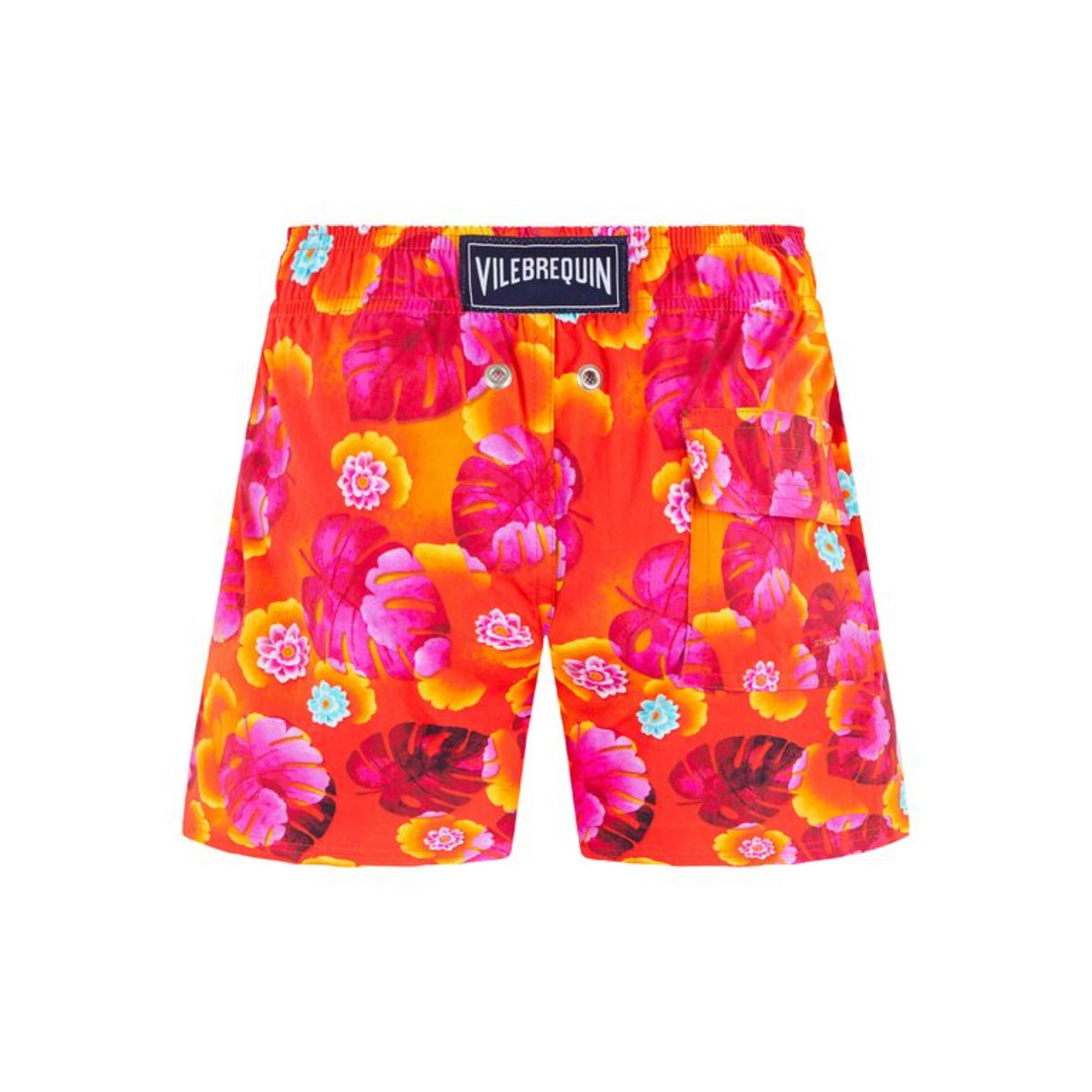 Orange Print Father/Son Mix Flow Boy Jirise Swimsuit