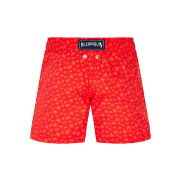 Red Print Father/Son Micro Rnd Red Boy Jirise Swimsuit