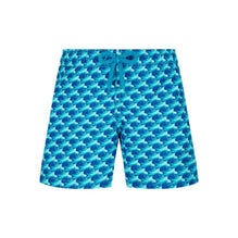 Blue Family Print Micro Waves Boy Jim Swimsuit