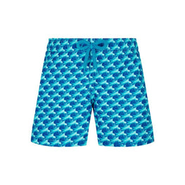 Blue Family Print Micro Waves Boy Jim Swimsuit