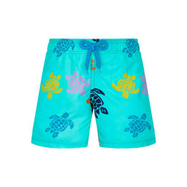 Green Print Father/Son Ronde Tort Green Boy Jim Swimsuit