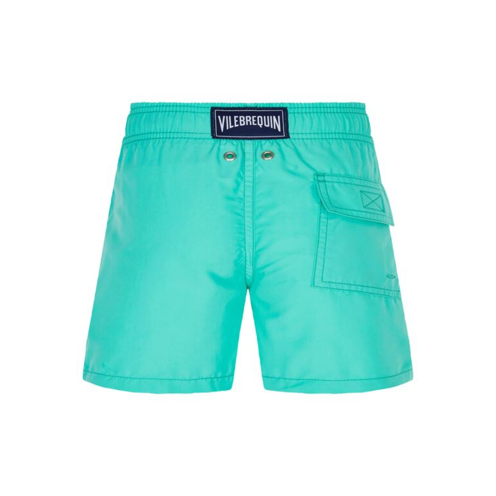 Green Print Father/Son Aqua Medusa Boy Jim Swimsuit