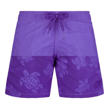 Purple Print Father/Son Aqua Rnde Tortu Boy Jim Swimsuit