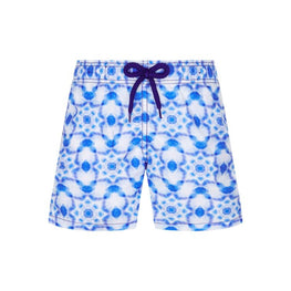 Blue Family Print Ikat Medusa Boy Jim Swimsuit