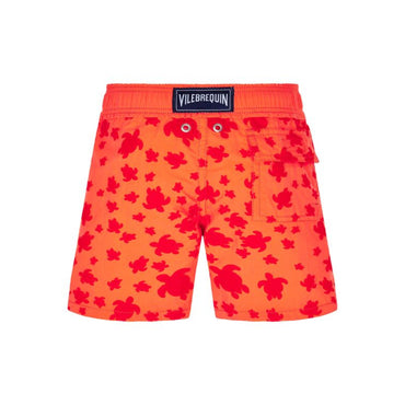 Orange Print Father/Son Flock Turt. Sky Boy Jim Swimsuit