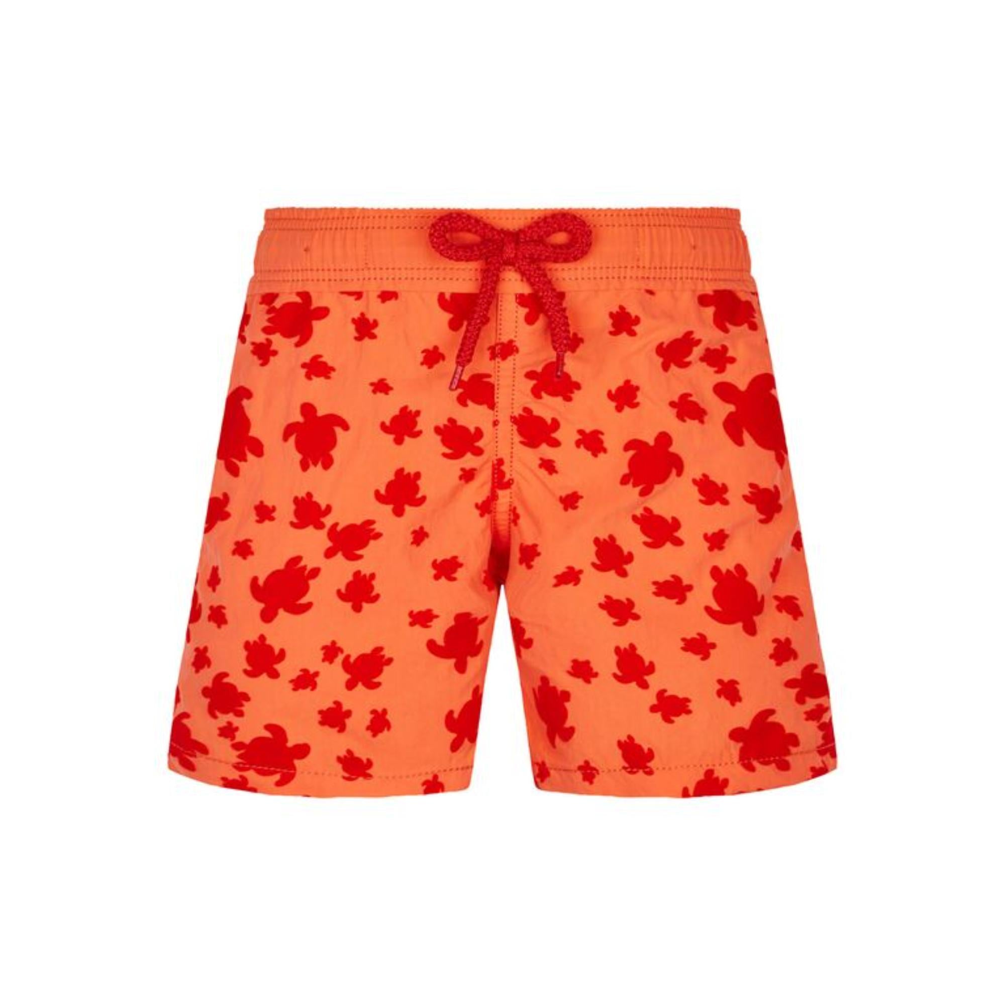 Orange Print Father/Son Flock Turt. Sky Boy Jim Swimsuit