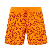 Orange Print Father/Son Flock Starlet Orange Boy Jim Swimsuit