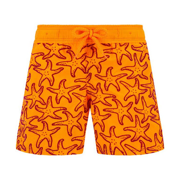 Orange Print Father/Son Flock Starlet Orange Boy Jim Swimsuit