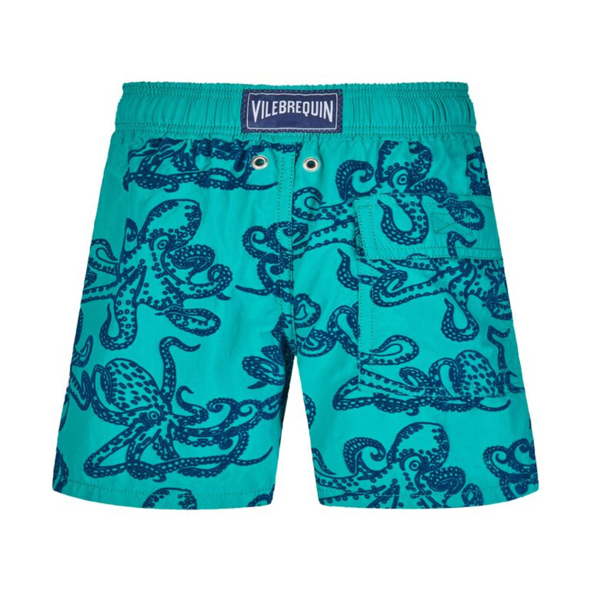 Green Print Father/Son Flock Poulpes Greens Boy Jim Swimsuit