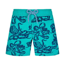 Green Print Father/Son Flock Poulpes Greens Boy Jim Swimsuit