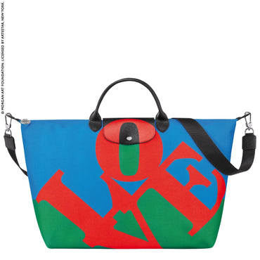 Longchamp x Robert Indiana Toile Travel Bag - Red