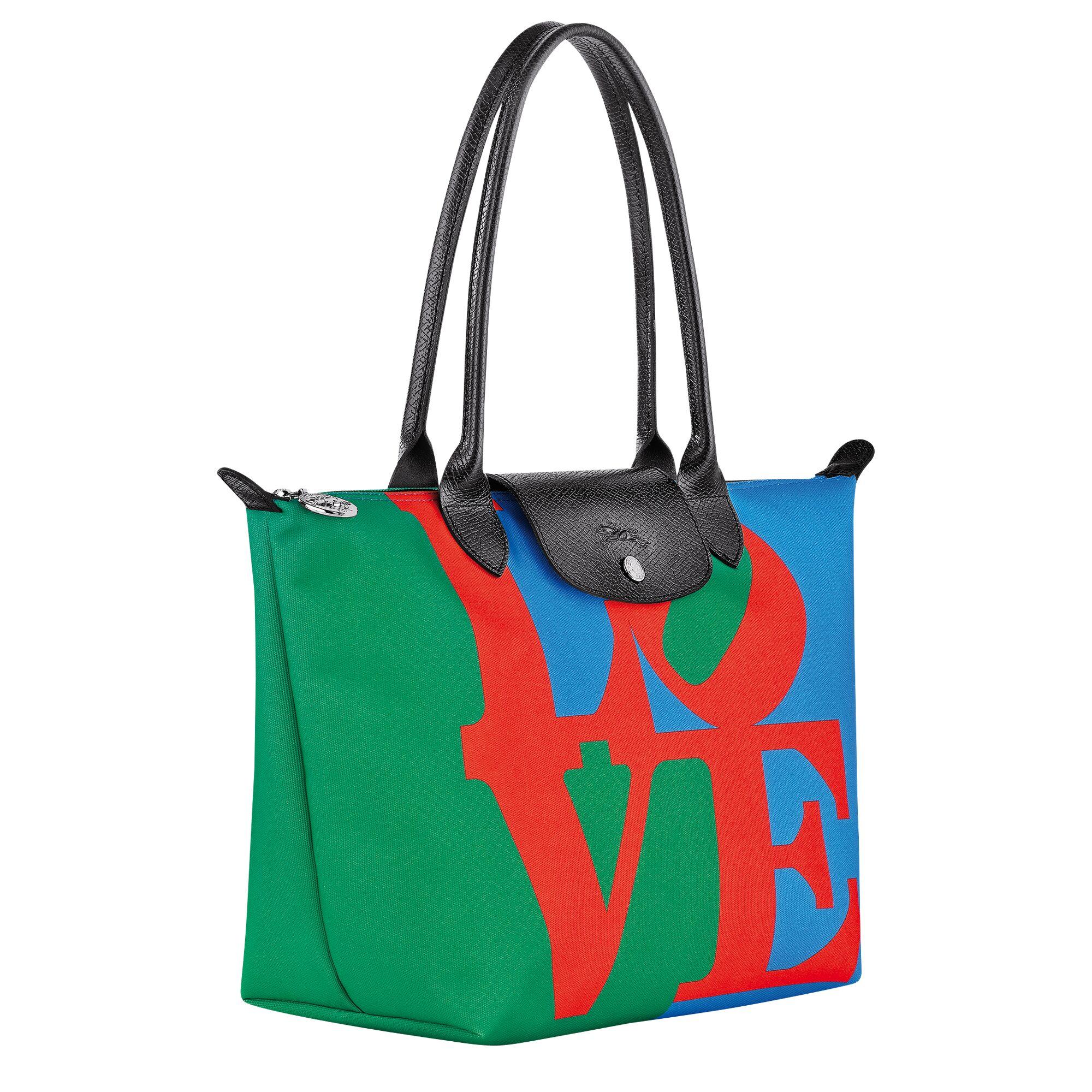 Longchamp x Robert Indiana Toile Shoulder Bag - Red