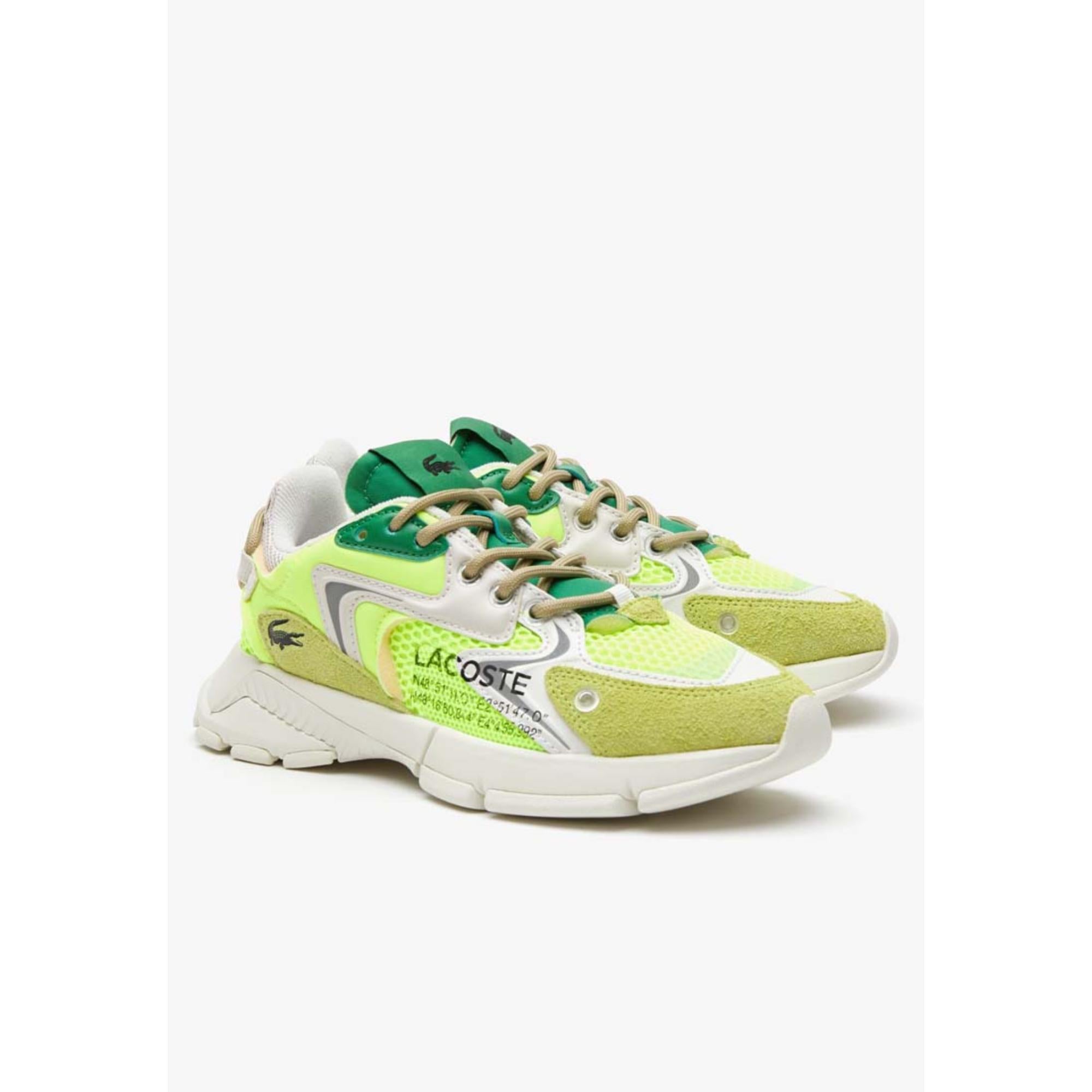 Lacoste L003 Neo Textile Sneakers - Yellow & Off White