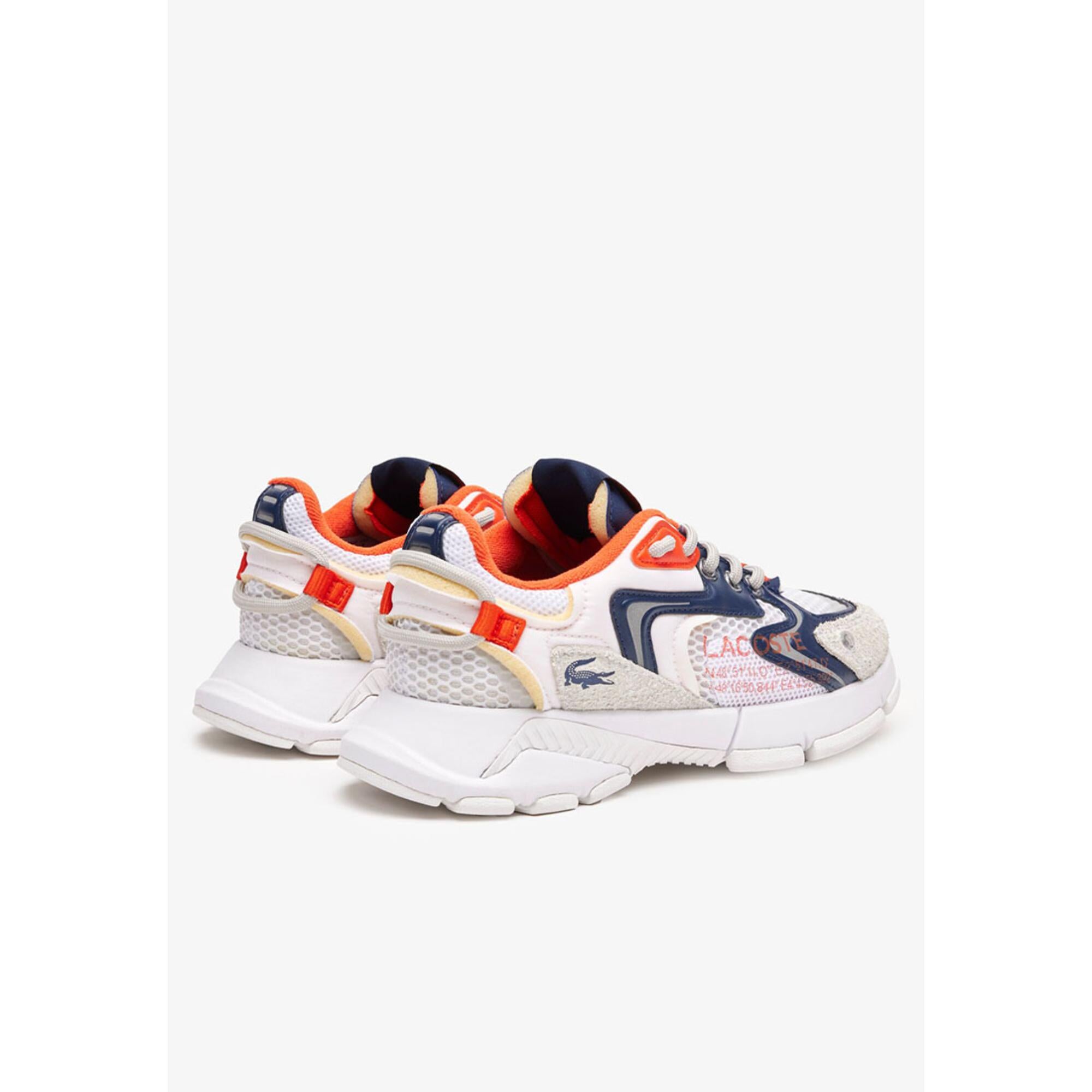 Lacoste L003 Neo Textile Sneakers - White / Orange