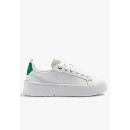 Lacoste Carnaby Platform Leather Sneakers - White & Dark Green