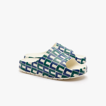 Lacoste Serve Slide 2.0 Monogram - Navy & Off White